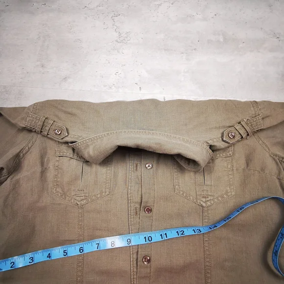 Tan Button-Up Shirt - Picture 7 of 9